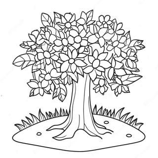 Colorful Flowering Bush Coloring Page 57725-47986