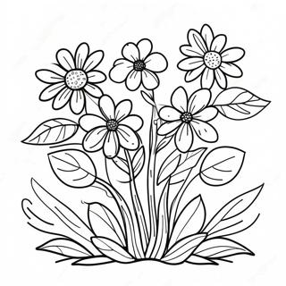 Colorful Flowering Bush Coloring Page 57725-47987