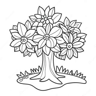 Colorful Flowering Bush Coloring Page 57725-47988