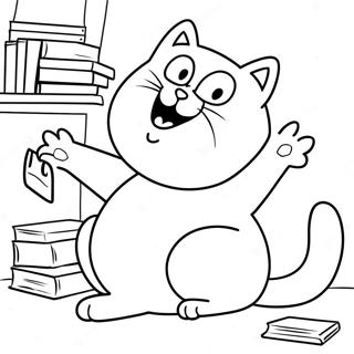 Playful Simon S Cat Coloring Page 57735-48006