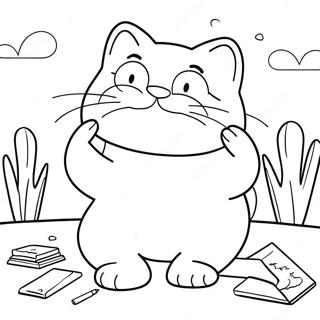 Playful Simon S Cat Coloring Page 57735-48008