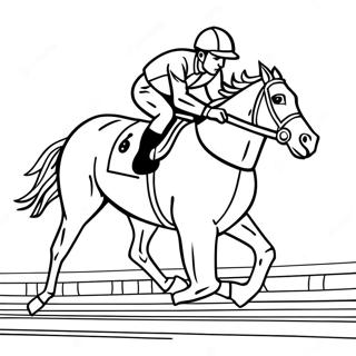 Jockey Race Horse Coloring Page 57754-48002