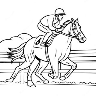 Jockey Race Horse Coloring Page 57754-48003