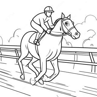 Jockey Race Horse Coloring Page 57754-48004