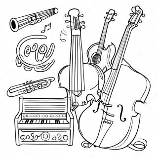 Musical Instruments Coloring Page 57765-48053