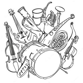 Musical Instruments Coloring Page 57765-48054