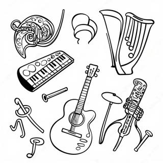 Musical Instruments Coloring Page 57765-48055