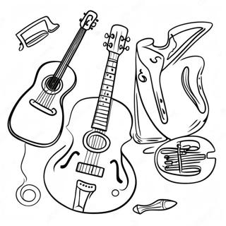 Musical Instruments Coloring Page 57765-48056