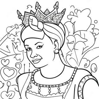 Queen Graffiti Coloring Pages