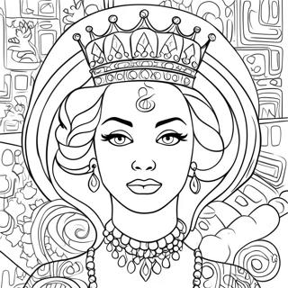 Queen Graffiti Coloring Pages