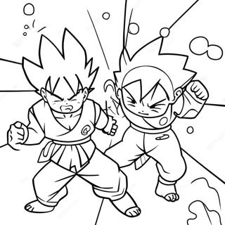 Goku Vs Naruto Coloring Pages