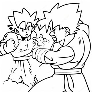 Goku Vs Naruto Epic Battle Coloring Page 57784-48031