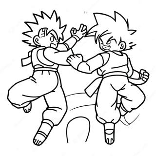 Goku Vs Naruto Epic Battle Coloring Page 57784-48032