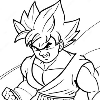 Goku In Super Saiyan Form Coloring Page 57785-48034