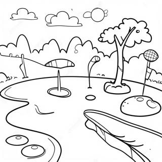 Mini Golf Course Coloring Page 57804-48042