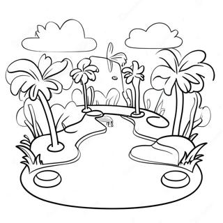 Colorful Mini Golf Obstacles Coloring Page 57805-48051