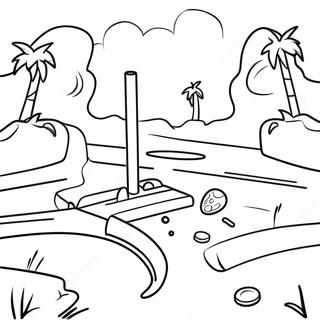 Colorful Mini Golf Obstacles Coloring Page 57805-48052