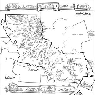 Idaho State Map Coloring Page 57814-48058