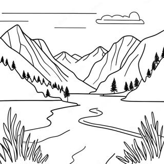 Beautiful Idaho Landscape Coloring Page 57815-48061