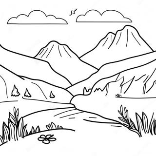 Beautiful Idaho Landscape Coloring Page 57815-48062