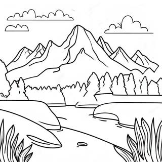 Beautiful Idaho Landscape Coloring Page 57815-48063