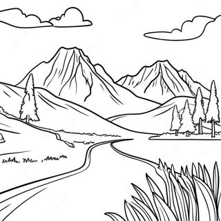 Beautiful Idaho Landscape Coloring Page 57815-48064