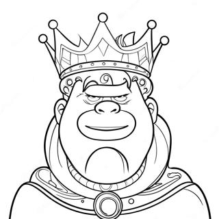 King Trollex With Colorful Hair Coloring Page 57835-48071