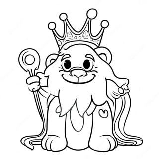 King Trollex With Colorful Hair Coloring Page 57835-48072