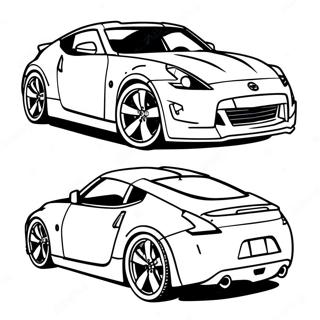 Nissan 370z Sports Car Coloring Page 57844-48084