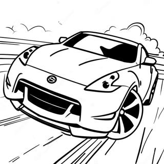 Nissan 370z In Motion Coloring Page 57845-48085