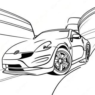 Nissan 370z In Motion Coloring Page 57845-48087