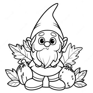 Fall Gnome Coloring Page 5784-4618