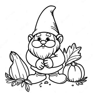 Fall Gnome Coloring Page 5784-4620