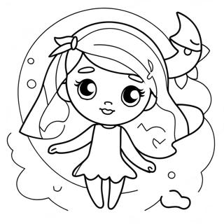 Moon Fairy Coloring Page 57854-48096