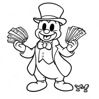 Scrooge Mcduck With Money Bags Coloring Page 57865-48101