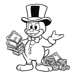 Scrooge Mcduck With Money Bags Coloring Page 57865-48102