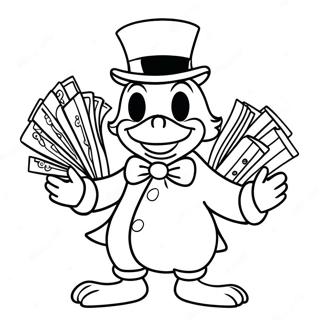 Scrooge Mcduck With Money Bags Coloring Page 57865-48103