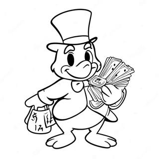 Scrooge Mcduck With Money Bags Coloring Page 57865-48104