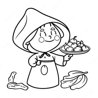 Strega Nona With Pasta Pot Coloring Page 57875-48120