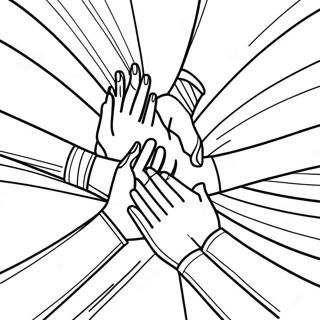 Diverse Friends Holding Hands Coloring Page 57905-48132