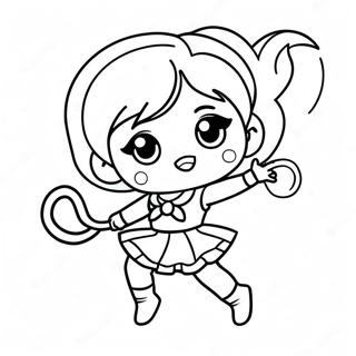 Chibi Sailor Mercury In Action Coloring Page 57915-48143