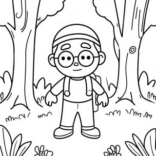 Waldo In A Colorful Forest Coloring Page 57935-48157