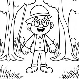 Waldo In A Colorful Forest Coloring Page 57935-48159