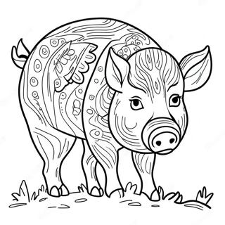 Wild Boar Coloring Page 57964-48174