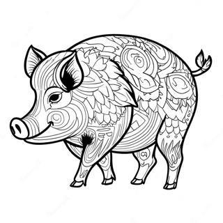 Wild Boar Coloring Page 57964-48175