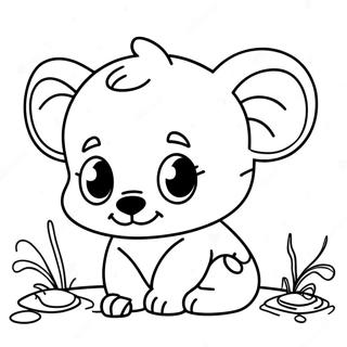 Cute Baby Mammals Coloring Page 58015-48219