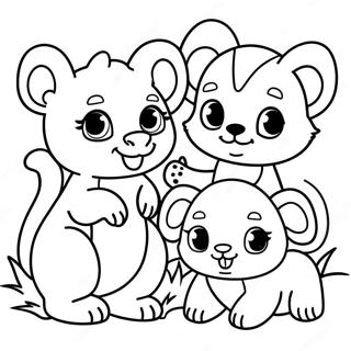 Cute Baby Mammals Coloring Page 58015-48220