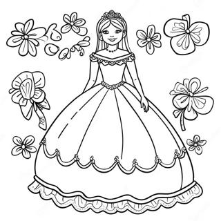 Quinceanera Celebration Coloring Page 58034-48230