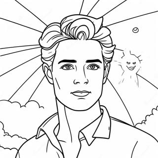 Edward Cullen Sparkling In The Sun Coloring Page 58055-48257