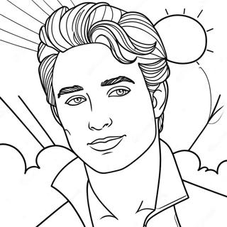 Edward Cullen Sparkling In The Sun Coloring Page 58055-48258